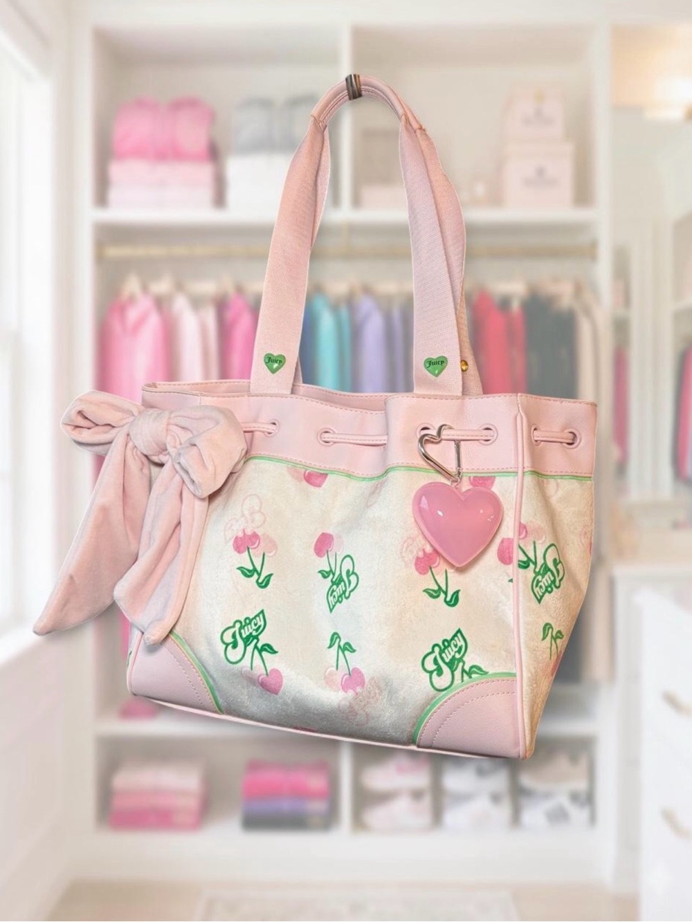 Modern Juicy Couture Cherry Gelato Daydreamer w/pink heart keychain